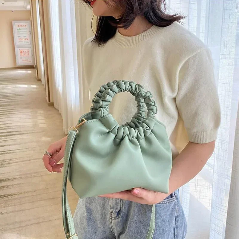 Women Bags Rack - Małe torebki damskie z plisowanym uchwytem