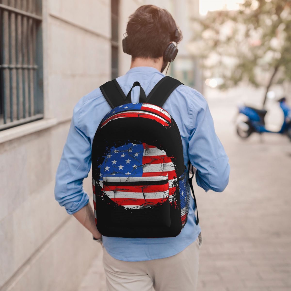Women Bags Usa - Plecak z flagą USA dla chłopców