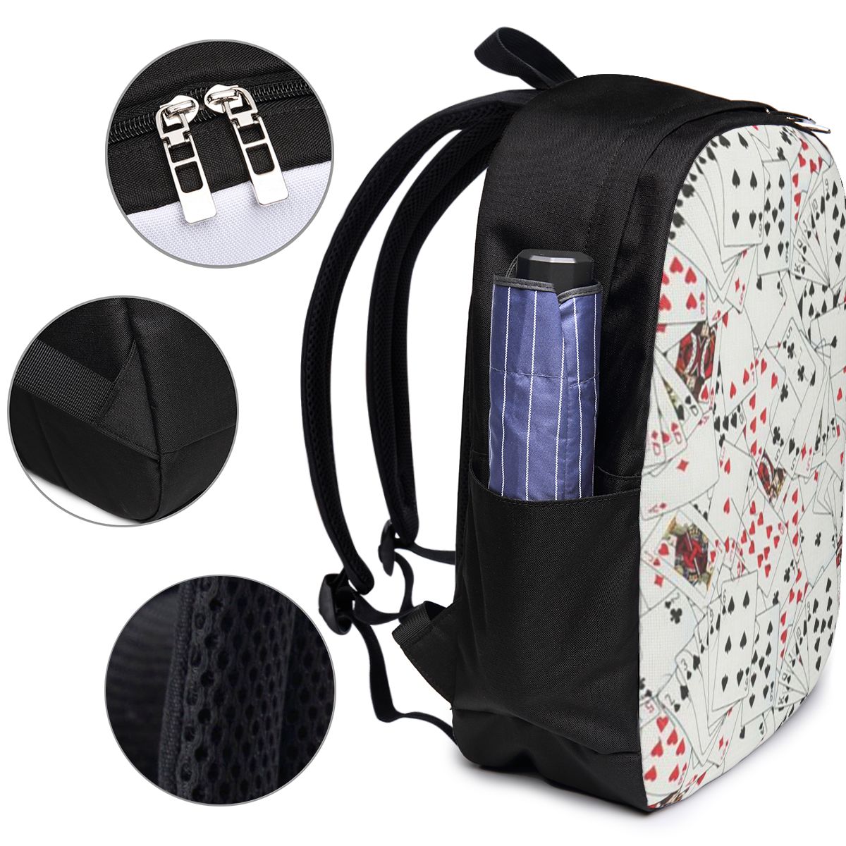 Plecak z nadrukiem kart do pok – Women Bags For Women recenzja i cena