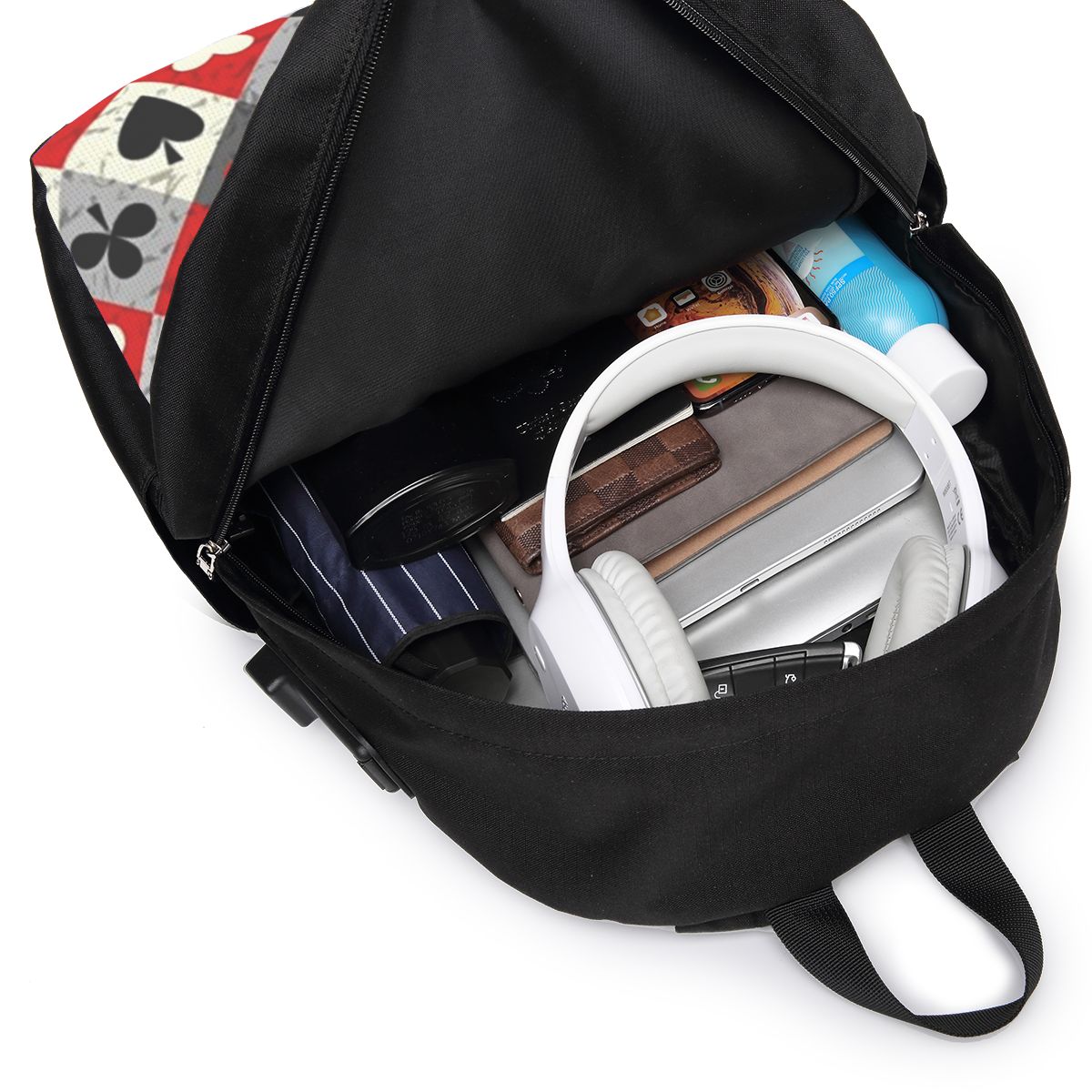 Plecak z nadrukiem kart do pok – Women Bags For Women recenzja i cena