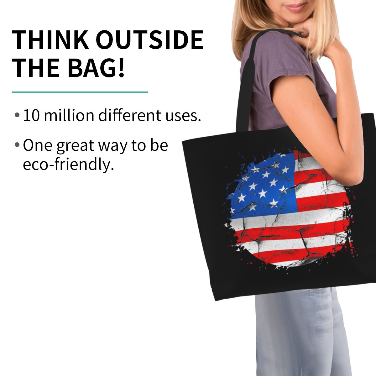 Torba na zakupy z flagą USA, a – Women Bags Usa recenzja i cena
