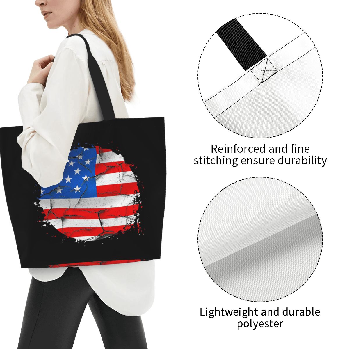 Torba na zakupy z flagą USA, a – Women Bags Usa recenzja i cena